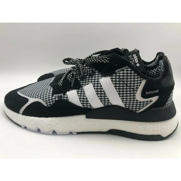 adidas Men’s Nite Jogger Casual Shoes Black/White/Silver FV3854 Size US 10.5