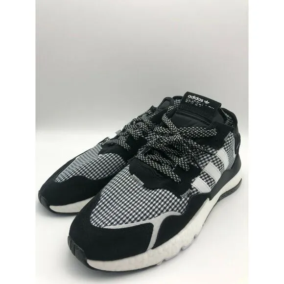 adidas Men’s Nite Jogger Casual Shoes Black/White/Silver FV3854 Size US 10.5