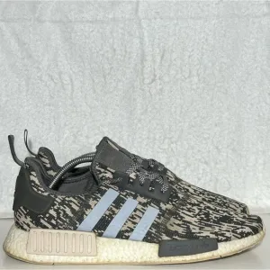 Adidas Mens NMD R1 Grey Four/Linen White Running Athletic Sneakers Shoes SZ 12
