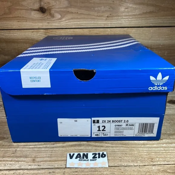 ADIDAS MEN'S ORIGINALS ZX 2K BOOST 2.0 RUNNING SHOES: GY8067: SZ 12