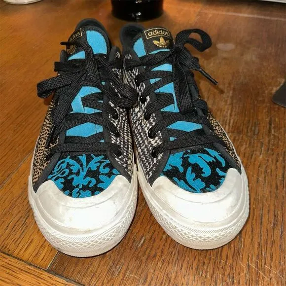 Adidas Nizza RF Leopard Sneakers Unisex Size Men's 7.5 Multicolor Low Top