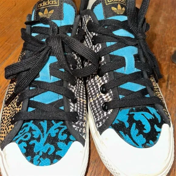 Adidas Nizza RF Leopard Sneakers Unisex Size Men's 7.5 Multicolor Low Top