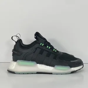 adidas NMD_V3 J Big Kids Sneaker (GY4264) Core Black/Cloud White/Beam Green NEW