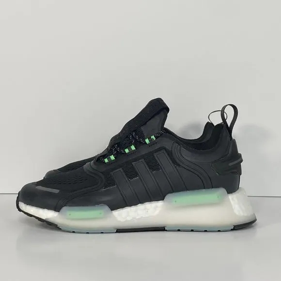 adidas NMD_V3 J Big Kids Sneaker (GY4264) Core Black/Cloud White/Beam Green NEW