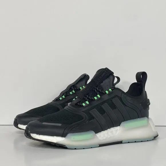 adidas NMD_V3 J Big Kids Sneaker (GY4264) Core Black/Cloud White/Beam Green NEW