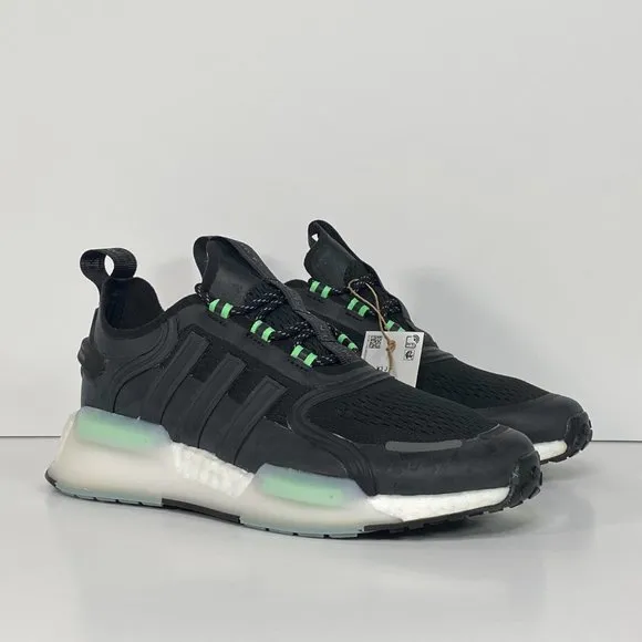 adidas NMD_V3 J Big Kids Sneaker (GY4264) Core Black/Cloud White/Beam Green NEW