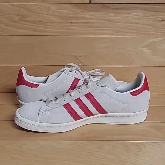 Adidas Originals Campus 80s Low Mens Casual Shoes White Red GY4580