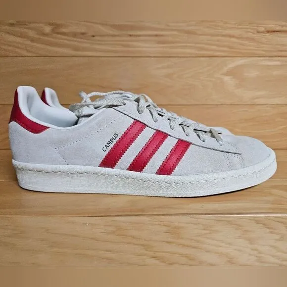 Adidas Originals Campus 80s Low Mens Casual Shoes White Red GY4580