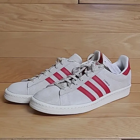 Adidas Originals Campus 80s Low Mens Casual Shoes White Red GY4580