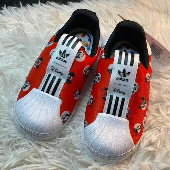 🌟adidas Originals Disney Superstar 360 X C Slip On Mickey Mouse Shoes - 7.5
