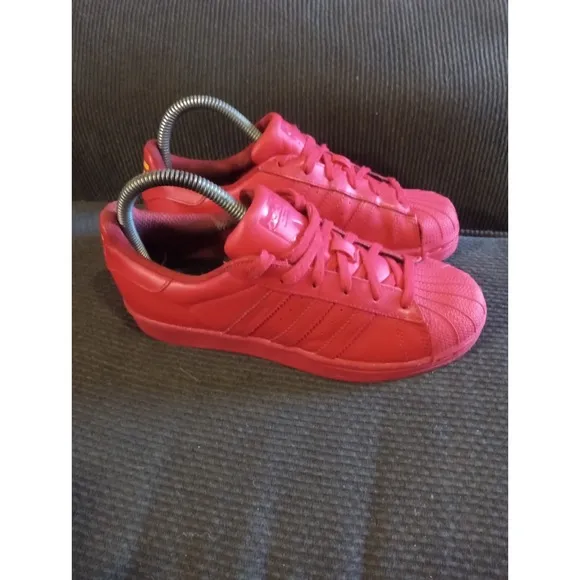 Adidas Originals Pharrell Williams Red Supercolour Superstar S31608 Youth 4.5