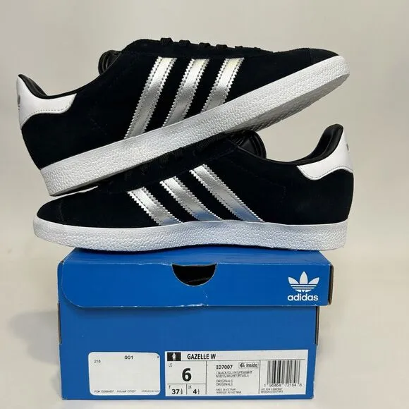 Adidas Originals Shoes Gazelle “Black/Silver Metallic” 2024