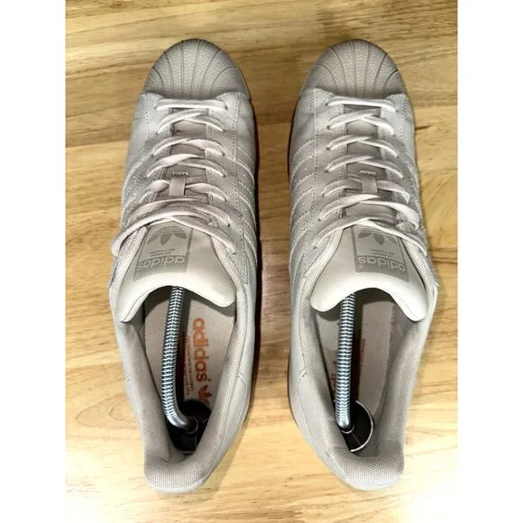 Adidas Originals Superstar Cream Aerodescent Gold Sneakers Shoes BB8117‎ Mens 13