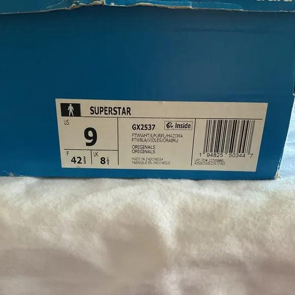 Adidas Originals Superstar White and Purple