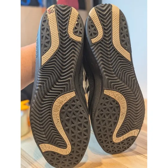 Adidas Puig Skateboarding Shoes Suede Sneakers Casual Black White Stripes SZ 11