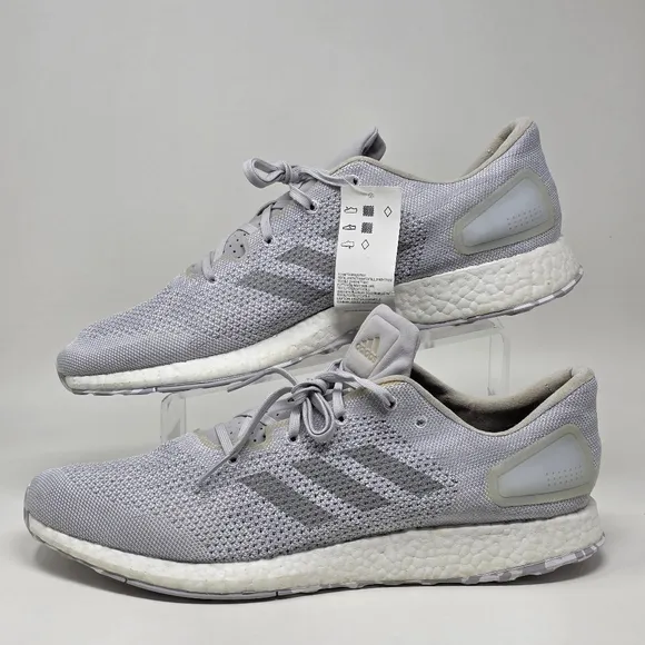 Adidas Pureboost DPR Mid Grey Running Shoes Training Sneakers S80734 Men Sz 15