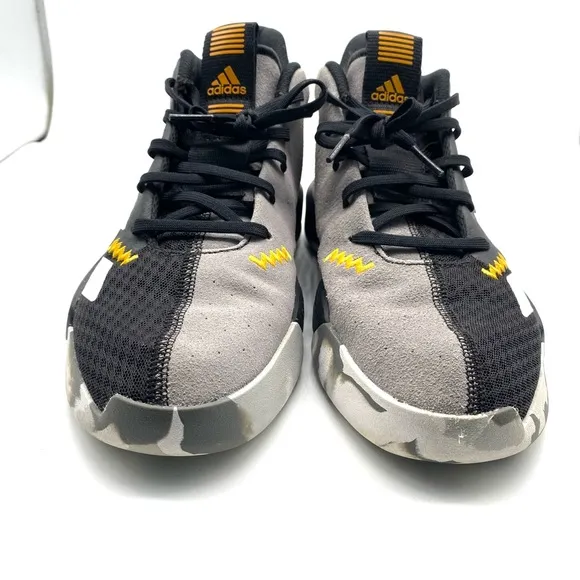Adidas Sneakers Pro Next 2019 J black white gold w/ Camo soles SZ 7 NWOT