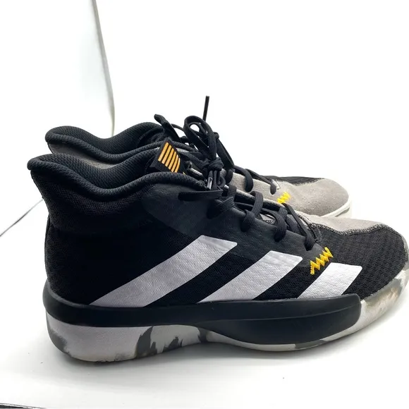 Adidas Sneakers Pro Next 2019 J black white gold w/ Camo soles SZ 7 NWOT