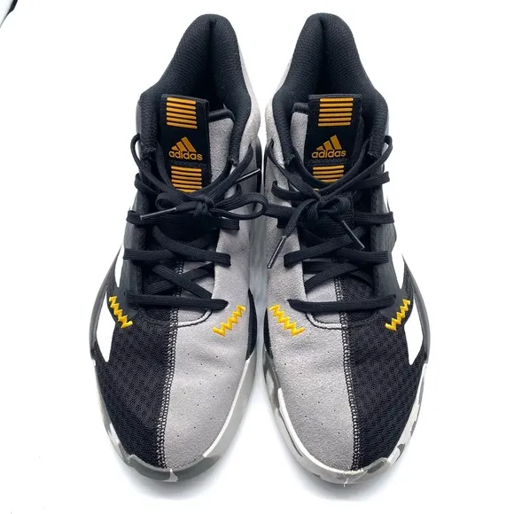 Adidas Sneakers Pro Next 2019 J black white gold w/ Camo soles SZ 7 NWOT