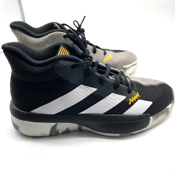 Adidas Sneakers Pro Next 2019 J black white gold w/ Camo soles SZ 7 NWOT