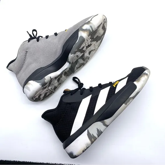 Adidas Sneakers Pro Next 2019 J black white gold w/ Camo soles SZ 7 NWOT