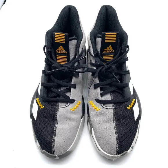 Adidas Sneakers Pro Next 2019 J black white gold w/ Camo soles SZ 7 NWOT