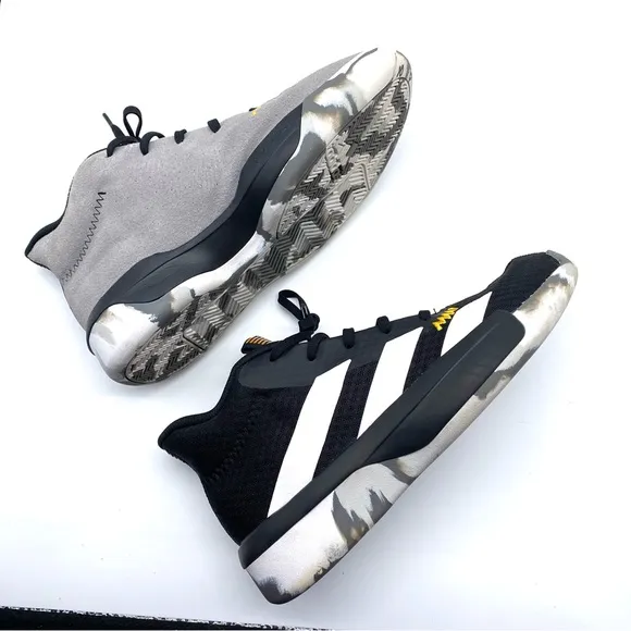 Adidas Sneakers Pro Next 2019 J black white gold w/ Camo soles SZ 7 NWOT