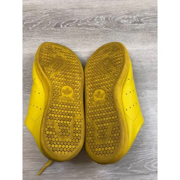 Adidas Stan Smith FX0531 Mens Sneaker 6.5 Yellow Leather Slip-On Mule Shoes