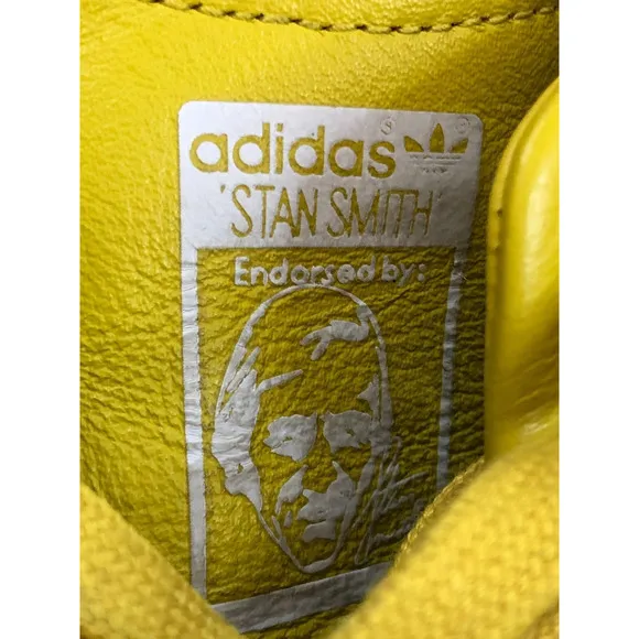 Adidas Stan Smith FX0531 Mens Sneaker 6.5 Yellow Leather Slip-On Mule Shoes