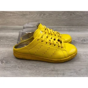 Adidas Stan Smith FX0531 Mens Sneaker 6.5 Yellow Leather Slip-On Mule Shoes