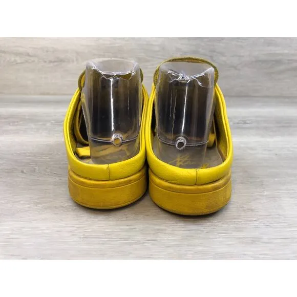 Adidas Stan Smith FX0531 Mens Sneaker 6.5 Yellow Leather Slip-On Mule Shoes