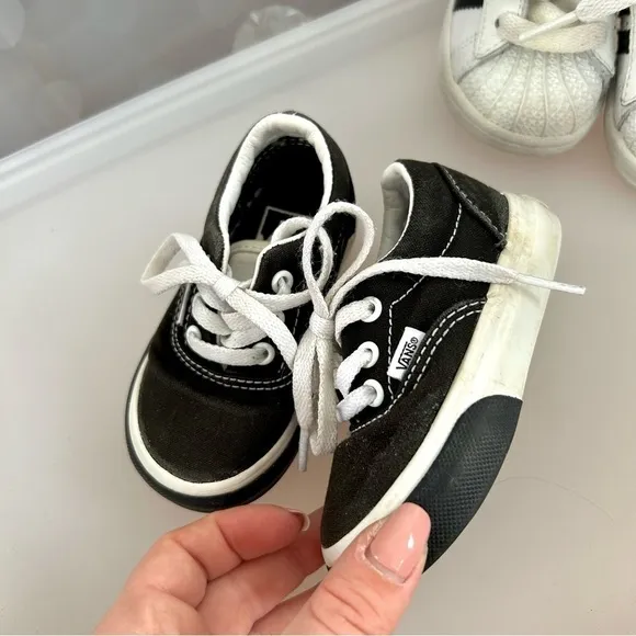 Adidas Superstar &amp; Vans Old Skool Toddler Sneakers - Unisex 2pc Bundle Size 4
