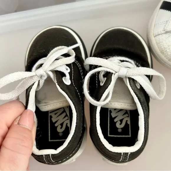Adidas Superstar &amp; Vans Old Skool Toddler Sneakers - Unisex 2pc Bundle Size 4