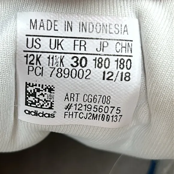 Adidas - Superstar C Art CG6708 CG6708 unisex size 12K‎ white leather