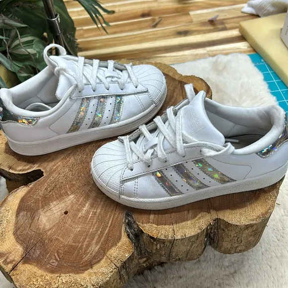 Adidas - Superstar C Art CG6708 CG6708 unisex size 12K‎ white leather
