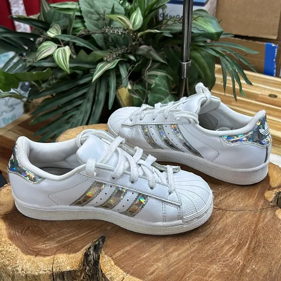 Adidas - Superstar C Art CG6708 CG6708 unisex size 12K‎ white leather