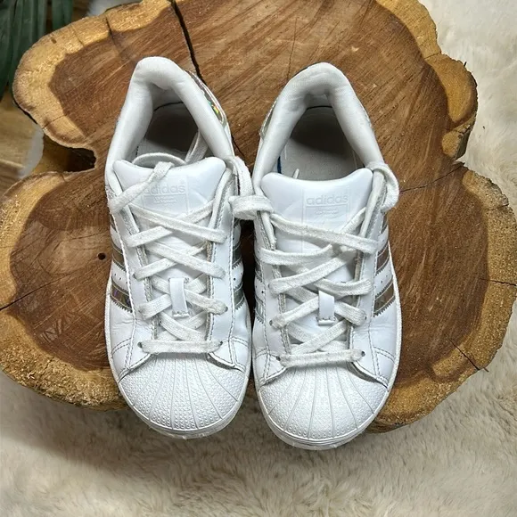 Adidas - Superstar C Art CG6708 CG6708 unisex size 12K‎ white leather