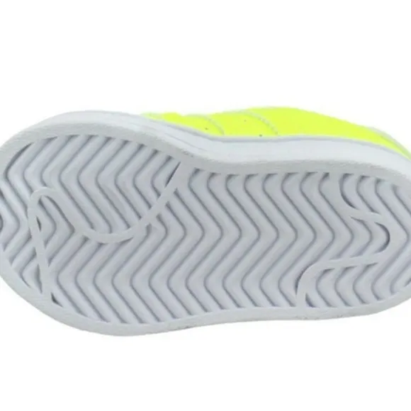 Adidas Superstar Kids Retro Neon Green Lace Up Sneakers