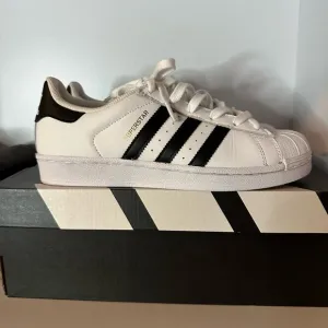 Adidas Superstar White and Black Sneakers