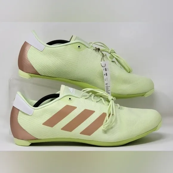 Adidas The Road Cycling Shoes Unisex Lime Pulse Green Gold Unisex Size Multi New