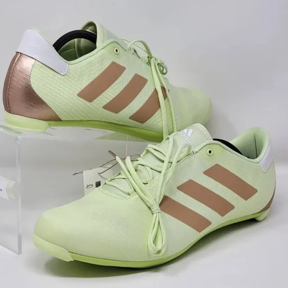 Adidas The Road Cycling Shoes Unisex Lime Pulse Green Gold Unisex Size Multi New