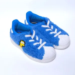 ADIDAS The Simpsons Marge Superstar Sherpa Sneakers Blue Unisex Youth Sz 8