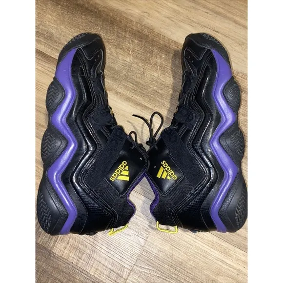 Adidas Top Ten 2000 Lakers Men’s Black Purple Mid-Calf Sneakers Sz 14