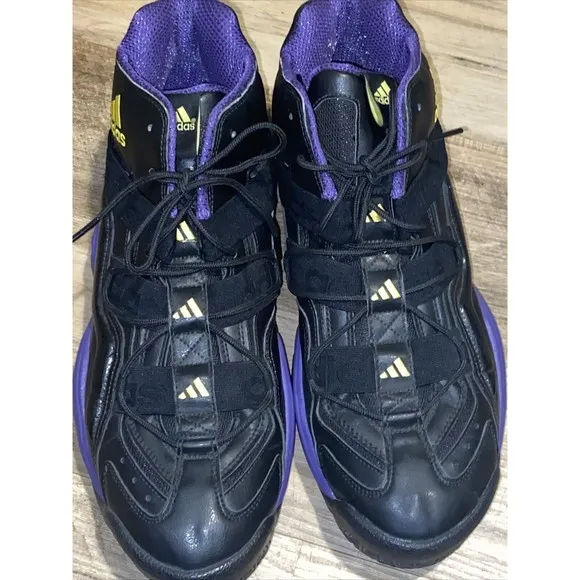 Adidas Top Ten 2000 Lakers Men’s Black Purple Mid-Calf Sneakers Sz 14