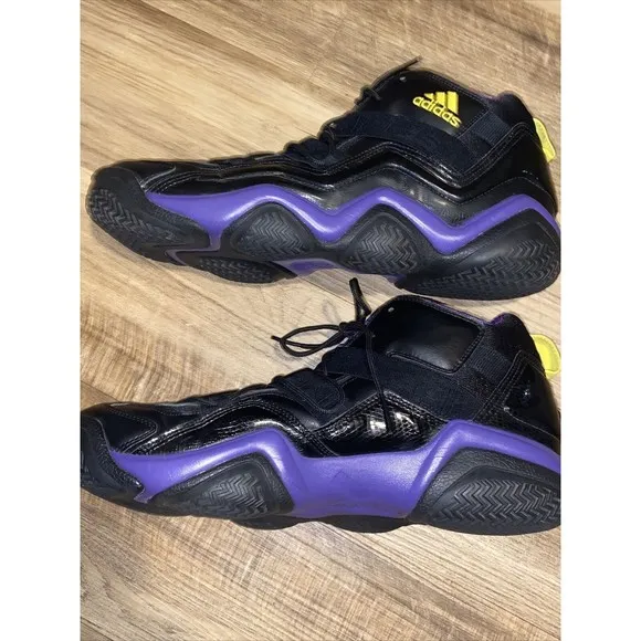 Adidas Top Ten 2000 Lakers Men’s Black Purple Mid-Calf Sneakers Sz 14