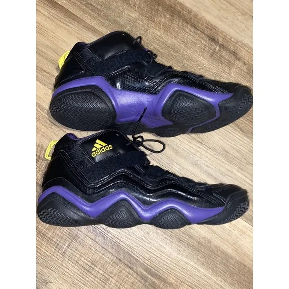 Adidas Top Ten 2000 Lakers Men’s Black Purple Mid-Calf Sneakers Sz 14