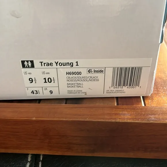 Adidas Trae Young 1 Atlanta Home of So So  Deaf Recordings Basketball Sneakers.