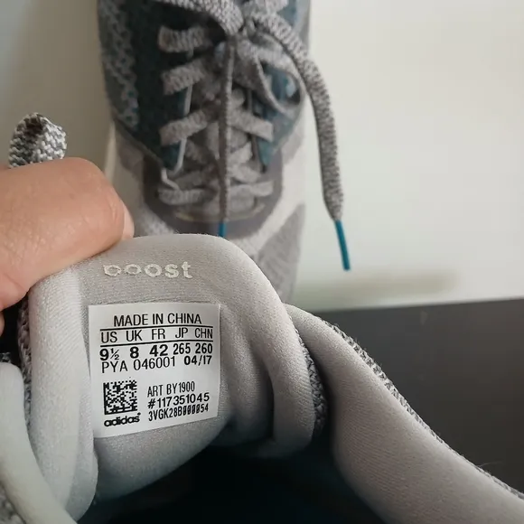Adidas Ultra Boost St Grey White  Men 9.5 Running Sneakers Shoes