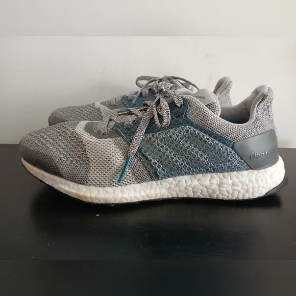 Adidas Ultra Boost St Grey White  Men 9.5 Running Sneakers Shoes