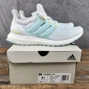Adidas Ultraboost 1.0 Size 7.5 Womens White MInt Blue Casual Shoes IH7312